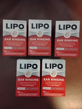 ( Lot of 5 ) Lipo-Flavonoid Ear Ringing Health caplets **90 x 5 = 450 **ct picture