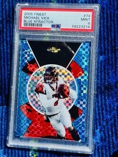 2005 Finest Blue Xfractor Michael Vick /150 PSA 9 POP 5 & 0 Higher picture