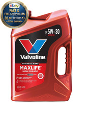 MaxLife High Mileage 5W-30 Synthetic Blend 5 qt (Pack of 1), Gold picture