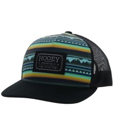 HOOEY Youth Doc Aztec Trucker Hat Turquoise Black Snapback Western Cap picture