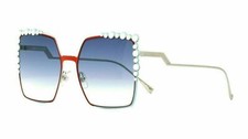 New FENDI CAN EYE FF 0259/S L7Q Sunglasses, Orange Blue Silver / Blue Gradient picture