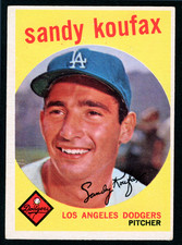 1959 Topps Sandy Koufax #163 Baseball Card HOF - Dodgers picture