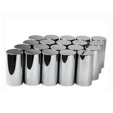 33mm*4in Chrome ABS Plastic Screw-On Lug Nut Covers for Semi Truck 20,60 pcs picture