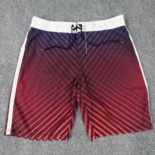 VTG Hurley Shorts Men 36 Black Red Stripe Phantom Boardshorts Surf Y2k Logo 1070 picture