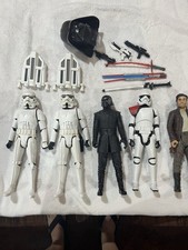 Multi Star Wars Action Figures Lot Of 5 With Bag And Working Night Light picture