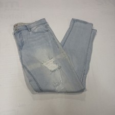 Vintage America Blues Women’s 8/29 Light Blue Boyfriend Distressed Jeans Preppy picture