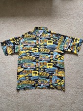 Reyn Spooner Iowa Hawkeyes short sleeve button down shirt 100% rayon XL vintage picture