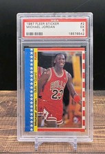 1987 Fleer Michael Jordan Sticker PSA 5 #2 Bulls picture