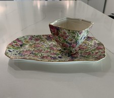 Royal Winton, Grimwades Summertime, Ivory Tray With Sugar Dish. ￼ picture