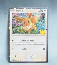 Pokemon Eevee #116/128 Cosmos Holo Promo: 30th Celebrations Stamped 🔥 picture