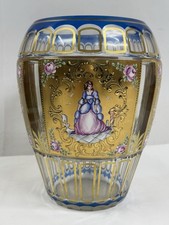 Antique Bohemian Moser Panel Vase picture