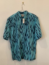 Reyn Spooner Men's Hawaiian Camp Shirt Blue Spooner Boards  Dress Blues 3XL NWT picture