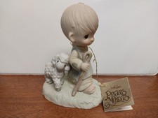 Precious Moments Figurine He Leadeth Me 1977 W/Tag, No Box,  picture