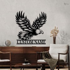 Custom Outdoor Eagle Metal Sign, American Eagle Metal Bird, Metal Eagle Wall picture