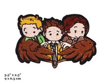 Supernatural Sam Dean And Castiel Angel Wings Embroidered Iron On Patch picture