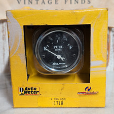AutoMeter 1718 Old Tyme Black Fuel Level Gauge 2-1/16
