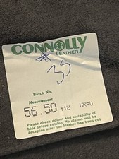 Authentic Connolly Leather Hides - Vtg Rolls Royce  Jaguar Black -  Smooth picture