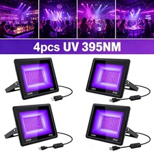4PCS 395NM UV LED Black Light 100W Floodlight Christmas Party DJ Dance Glow Lamp picture