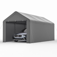 Outdoor Grey Carport 10'x20' Heavy Duty Canopy Shed Portable Garage Party Tent picture