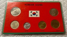1983 1987 1988 SOUTH KOREA - COMPLETE BU UNC SET (6) - 1 thru 500 WON - RED CARD picture