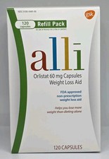 Orlistat 60 mg Weight Loss Aid 120 Capsules Refill Pack New in Box 04/2027 picture