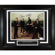 Entourage Cast (Connolly, Dillon, Ferrara, Grenier) Autographed Deluxe Framed 8x picture