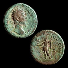 Lucilla AE Sestertius 164-169 AD Rome Juno Ancient Roman Bronze Coin picture