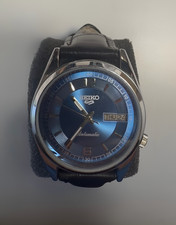 Seiko 5 SNK615 Blue Sunburst Dial Automatic Watch 7S26-02F0 - 37mm picture