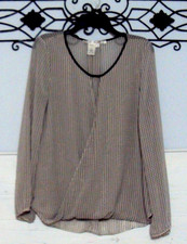 Max Studio Women's Top Size M Long Sleeve Multicolored Round Neck picture