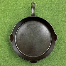 Vintage Griswold No 14 Cast Iron Skillet Large Block Logo Heat Ring 718  picture