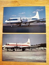 EMERY AIR FREIGHT 2 Postcards CONVAIR CV-580 + CV-600 picture