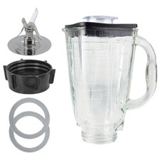 5-Cup Square Top 6-Piece Glass Jar Replacement Set Compatible with Oster Blender picture