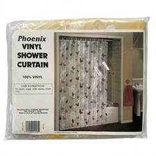 Vintage Phoenix Vinyl Shower Curtain 70x72 Butterfly NOS Sealed Hygiene Ind picture