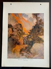 Maxfield Parrish’s “The Chimera” Original Unframed 1914 Print 12”x 16 1/2” Rare picture