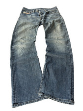 Diesel Vintage Y2K Jeans Faded Wash Straight Leg Denim Distressed 2000s Italy picture