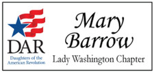 DAR Daughters of the American Revolution PERSONALIZED NAME BADGE W/ MAGNET picture
