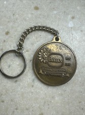 VTG Borden Dairy 125th Anniversary Coin Medallion Metal Keychain FOB 1857-1982 picture