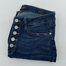 Judy Blue Skinny Distressed High Rise Button Fly Jeans JB88477 Blue Size 7/28 picture