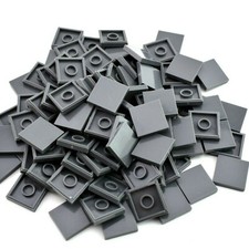 TCM BRICKS Dark Bluish Gray 2X2 Tile Smooth Flat x100 Compatible Parts Dk Stone picture