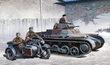 Academy Hobby 13556 German Panzer I Ausf.B & Motorcycle 1/35 picture