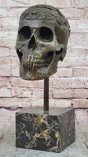 Hand Crafted Hot Cast Skeleton Halloween Bronze Sculpture By Milo Figurine DEAL picture