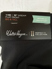 Walter Hagen Golf Shorts 48 Mens Black Flat Front 10” New NWT picture