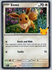 Eevee 116/128 Holo Common ME: 30th Celebration Pokemon Near Mint picture