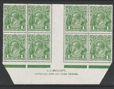 1927 KGV SMW 1d GREEN 