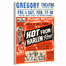 1956 Harlem Revue Gregory Theatre Concert Poster or Canvas Home Decor Art Print picture