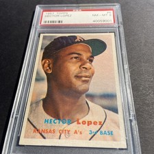 Topps 1957Hector Lopez Psa8 picture