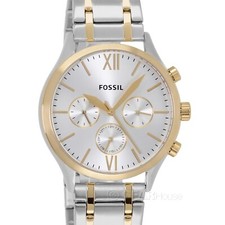 FOSSIL Fenmore Mens Multifunction Watch, Two-Tone Gold Silver Stainless Steel picture