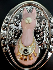 Lenox LLAMA Oval Painted 3D PORCELAIN Ornament   NEW IN BOX picture