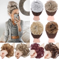 Natural Curly Messy Bun Real as Human Hair Piece Scrunchie Updo Hair Extensions picture