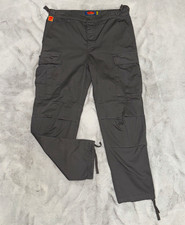 Empyre Men's Gray Cargo Pants 32W Straight Leg Regular Fit Cotton Twill picture
